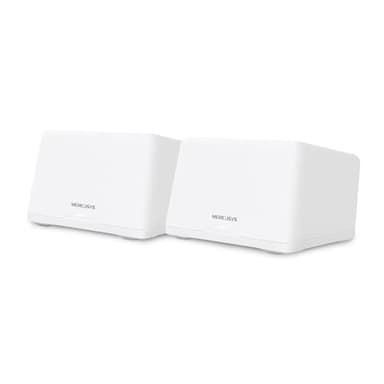 Mercusys Halo H47BE(2-pack) Sistema Mesh Wi-Fi 7, Tri-Band fino a 9.3 Gbps, Banda 6GHz, 3 Porte 2.5Gbps WAN/LAN, Canali 320MHz, 4K-QAM, MLO, Copertura fino a 550 m², Configurazione facile