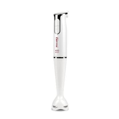 Girmi MX04 Mixer a Immersione 400 Watt, 2 velocità, motore DC,Lame INOX, Bianco