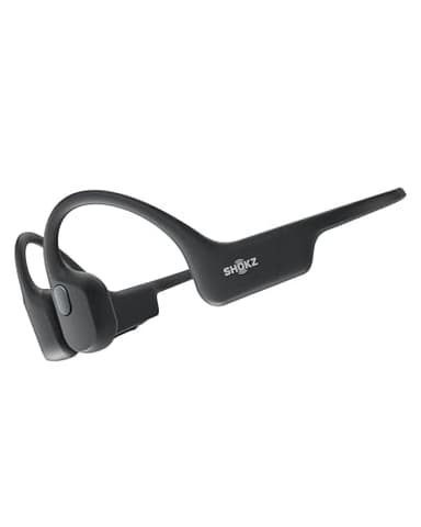 SHOKZ Auricolari OpenRun a conduzione ossea, auricolari sportivi Bluetooth open-ear con microfono, cuffie wireless impermeabili IP67, autonomia 8 ore, USB-C, Fascia auricolare sport, Comet Grey