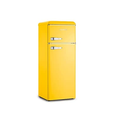 KS9953 SEVERIN FRIGORIFERO VINTAGE ANNI 50 DOPPIA PORTA GIALLO RETRO' CL.E