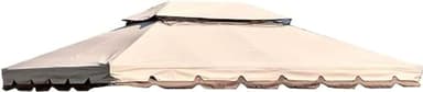 Megashopitalia - Telo di Ricambio Copertura per Gazebo da Giardino, Impermeabile, Antipioggia, Antivento, 3 x 4 m