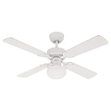 Westinghouse Ventilatore A Soffitto Vegas E27, 60 W, Finitura, Pale In Bianco, Pino Chiaro, 41.34 x 41.34 x 17.4 Cm