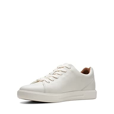 Clarks Un Costa Lace, Scarpe da Ginnastica Basse Uomo, White Leather, 43 EU