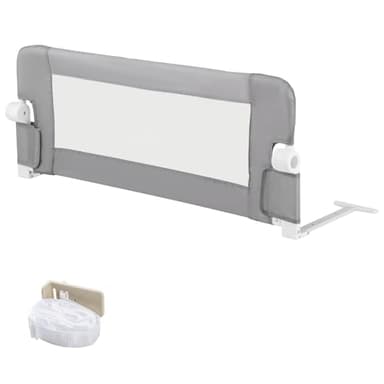 RELAX4LIFE Sponda Letto per Bambini 105/120/150cm, Barriera di Sicurezza, Traspirante e Pieghevole, Sbarra Letto per Letti Singoli e Matrimoniali (105x38x43cm, Grigio)