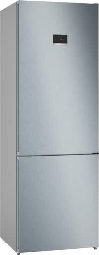 Bosch KGN497LDF Serie 4, Frigorifero combinato da libera installazione, NoFrost, VitaFresh XXL: Spazio extra-large per i tuoi cibi freschi, PerfectFit, Luce LED, Acciaio, 203 x 70 cm