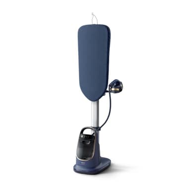 Philips Soluzione di stiratura All-in-One Serie 8500 - Asse multiangolare, Tecnologia no-burn e a doppio riscaldamento, Base rimovibile, Elimina il 99,9% dei batteri e degli acari* (AIS8530/20)