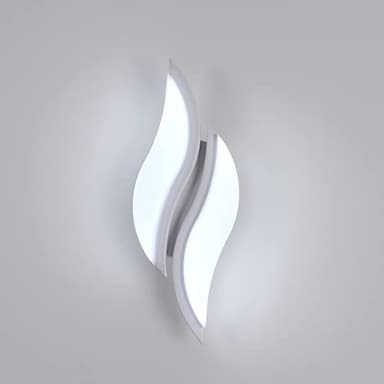 Goeco Applique LED da Parete Interno, Lampada 20W, Moderno in Acrilico per Camera da letto Soggiorno Bagno Corridoio, Luce Bianca Fredda 6500K