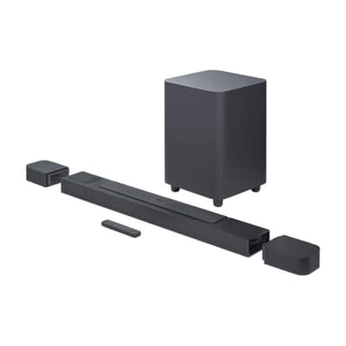 JBL Bar 800, Soundbar a 5.1.2 Canali per TV con Casse Altoparlanti Surround Rimovibili a Batteria, Telecomando, True Dolby Atmos, Connessione HDMI eARC con 4K Dolby Vision, 720 W, Nero