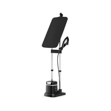 Rowenta QR1510 IXEO + Ferro da Stiro Verticale con Caldaia ad Alta Pressione e Asse Integrato a 3 Posizioni, Stiratrice Verticale a Vapore Sanificante, Potente e Versatile, 5 Bar, 2980 W, 1 L