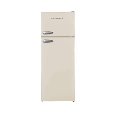 respekta Frigorifero Vintage Con Freezer, In Crema, 145 X 54 Cm, 213 L Capacità Utile, Piedini Regolabili In Altezza. Commutazione Invernale, Funzione Di Freezer Rapido, Ks144vc