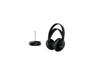 PHILIPS AUDIO SHC5200/10 Cuffie HiFi Wireless Sovrauricolari (32-mm-Driver, Trasmissione FM Wireless, Fascetta con Regolazione Automatica, Design Leggero, Ricaricabile) Nero