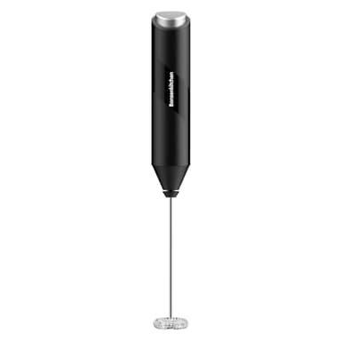 Bonsenkitchen Montalatte Elettrico, Frullino Montalatte con Frusta in Acciaio INOX, Funziona a Batteria, Potente Schiumalatte Elettrico per Caffè, Latte, Cappuccino, Matcha