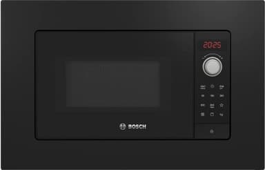 Bosch BEL623MB3, Microonde da incasso, Programmi automatici di cottura, Display LED rosso, Apertura laterale a sinistra, Grill, Illuminazione LED, Nero