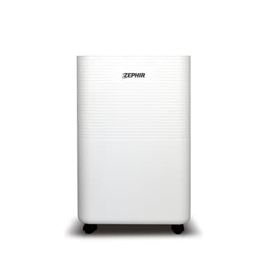Zephir, Deumidificatore da 12 litri, 280W, Serbatoio d'acqua 2 litri, Timer 24 ore, Funzione asciugabiancheria, Con Ruote, Colore bianco