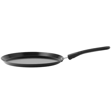FLORINA Padella per Crepes (22 cm) I Padella per Pancake CARBON I Acciaio al Carbonio I Rivestimento Antiaderente I Manico in Bakelite I Crepiera I Padella Piana in Acciaio al Carbonio I Colore: Nero
