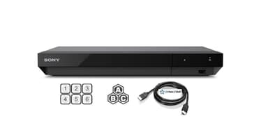 Region Free 4K UHD Blu-Ray Player Compatible with Sony UBP-X700M with UHD 4K Playback, 3D WiFi Multi Region Code Free | Blu-Ray Regions A, B, C | DVD Regions 0-8 with Dynastar 6FT HDMI Bundle
