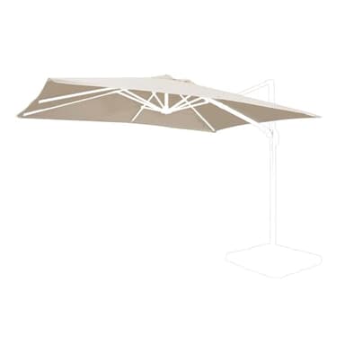 Decor Space Telo di ricambio per ombrellone Saturno copertura in poliestere 220 g/m² (3 x 4 mt, Ecru)