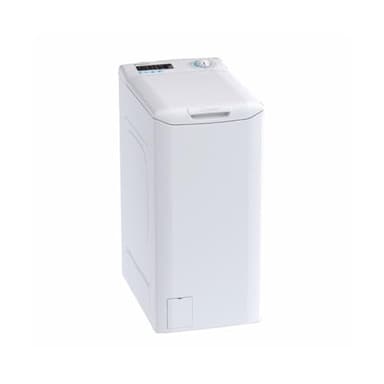 Candy Smart CSTG 27T2-11, Lavatrice a carica dall'alto, 7KG, Classe D, 1200 giri, 79 dB, Partenza Ritardata, 16 programmi, Apertura Gentle Touch, AxLxP 86x41x60 cm, Bianco