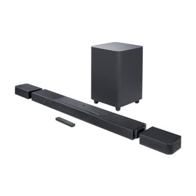 JBL Bar 1300, Soundbar a 11.1.4 Canali per TV con Casse Altoparlanti Surround Rimovibili a Batteria, Telecomando, Dolby Atmos, MultiBeam e DTS:X, Connessione HDMI eARC con 4K Dolby Vision, Nero