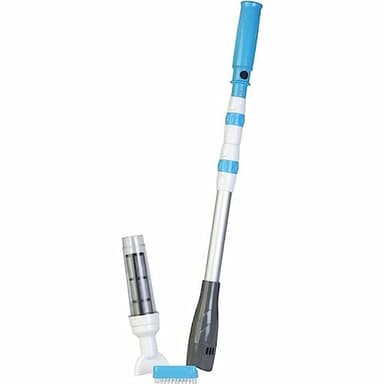 Gre ABS3 - Pole Vac Puliscifondo a batteria senza fili per piscine fuori terra e spa, alimentato a pile, con manico telescopico