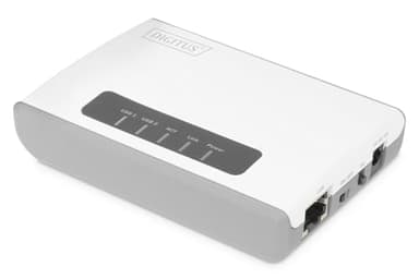 Digitus Wireless 300N Multifunction Network Server 2 Porte, USB2.0, Hub USB di Rete, Server di Stampa