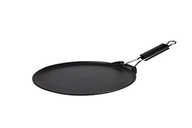 Zanetti - Padella Antiaderente e Antigraffio in Alluminio Pressofuso, Padella Crepes Multiuso con Manico Pieghevole, Diametro 30 cm, Made in Italy, Ideale anche per Toast, Pesce, Carne e Verdure