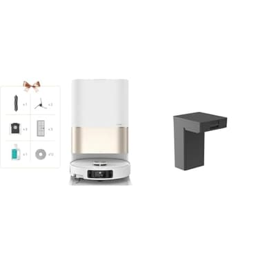 DREAME X40 Ultra Complete Robot aspirapolvere scopa rimovibile e sollevabile, pulizia approfondita con spazzola laterale + Kit di Collegamento Acqua di Riempimento e Scarico Automatico