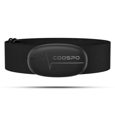 COOSPO H6 Fascia Cardio Bluetooth ANT+, Cardiofrequenzimetro con Fascia Toracica, ECG/EKG Sensore di Frequenza Cardiaca, Impermeabile IP67 Compatibile con CoospoRide, Strava, Wahoo, Adidas, Pulsoid
