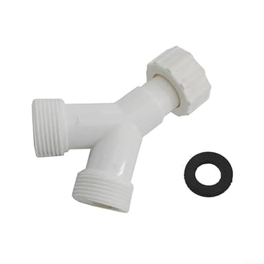 Sdoppiatore a Y per tubo della lavastoviglie, adattatore connettore per lavatrice, doppio ingresso spaccato 81 mm