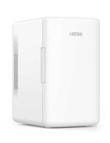 AstroAI Frigorifero Piccolo Portatile, Mini Frigo da Camera con Volume di 6 Litri, Frigo Piccolo, Mini Frigo da Ufficio per Auto, Camera da Letto, Bevande, Cosmetici ecc. (Bianco)