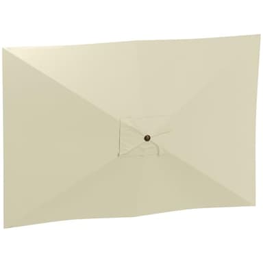 Outsunny Telo di Ricambio per Ombrellone Rettangolare 3x2 m con Presa d'Aria Superiore, Telo per Ombrellone da Giardino a 6 Stecche in Poliestere 180 g/m², Protezione UV 50+, Beige