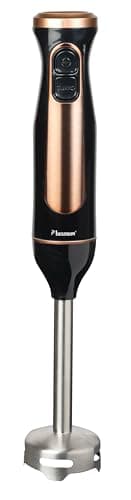 Bestron Frullatore a immersione con 2 livelli di velocità e impugnatura ergonomica, con funzione turbo superiore a 14.000/rpm, Stab rimovibile, materiale: acciaio inossidabile, colore: rame/nero