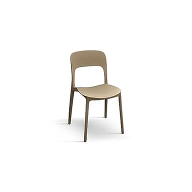 PAZZO DESIGN Sedia Luana, Set Da 4 sedie, Tortora, Sedie Polipropilene,Sedia Cucina, Sedie Sala Da Pranzo, Sedia Giardino, Impilabili - id_1954