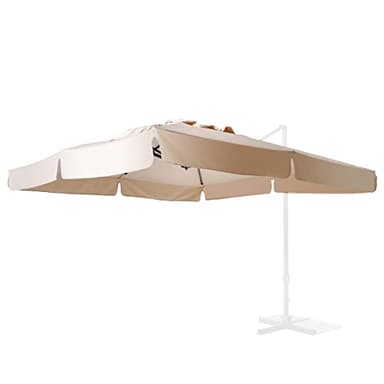 Yellow shop Telo Ricambio Garda, Ombrellone Decentrato, Poliestere 250g/mq, Beige, 3x4 m
