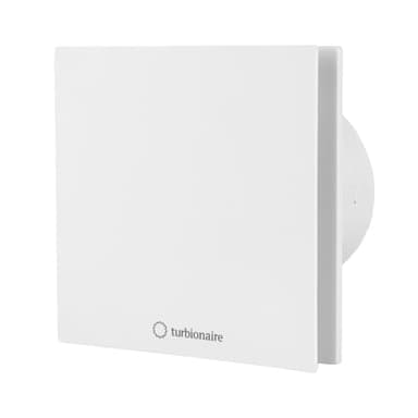 Turbionaire Arte 100TW Aspiratore Bianco 100 milimetri, Timer, Estrazione Ventilazione Standard Bagno Cucina Valvola di Non Ritorno Aspirazione Perimetrale, Protezione IPX4