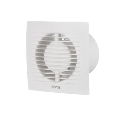 EUROPLAST Ø 100mm Aspiratore Bagno con Timer e Sensore di Umidità - Ventola Aspirazione Bianca - Estrattore Aria - Ventilatore da Parete per Cucina, Garage, WC