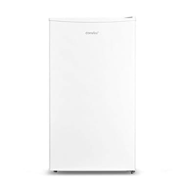 COMFEE' RCD80WH3(E) 80 Liter Frigo Piccolo con Congelatore, Frigorifero Monoporta, adatto per casa, ufficio, Camera,Bassa Rumorosità 39db, Porta reversibile, Compressore Inverter， Luce LED, Bianco