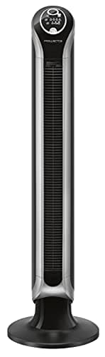 Rowenta Vu6670 Eole Infinite, Ventilatore a Torre, Timer Fino a 8 Ore, 3 Velocità, Telecomando, Spegnimento Automatico, 40 W, Nero