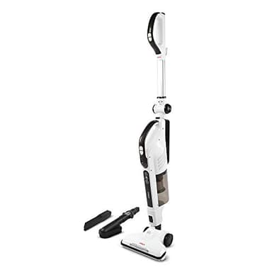 Polti Forzaspira Light e Clean, Scopa Elettrica con Filo, Senza Sacco, Tecnologia Ciclonica, Filtro HEPA, Spazzola con Luci, Parcheggio Verticale, Bianco e Grigio