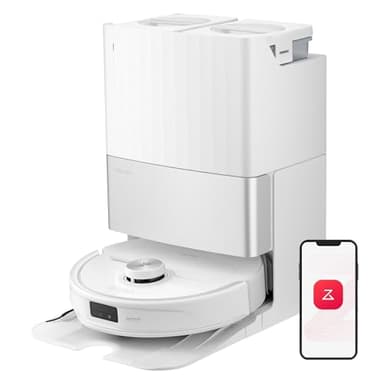 roborock Qrevo Master Robot Aspirapolvere con Funzione Mopping&Mop Sollevabile, Design FlexiArm, Potenza di Aspirazione HyperForce® di 10.000 Pa, Assistente Vocale Intelligente “Hello Rocky”(Bianco)