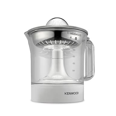 Kenwood JE290A Spremiagrumi elettrico, rotazione a destra e sinistra, base antiscivolo, vano portacavo, capacità caraffa 1L con misuratore graduato, pratico beccuccio, compatto, 40w, Bianco