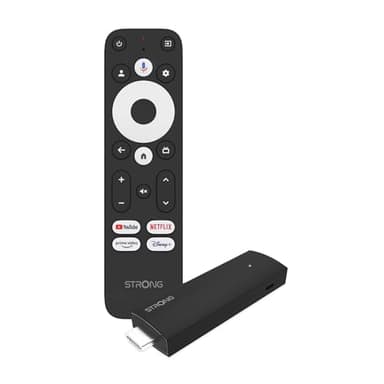 STRONG - Streaming Stick Android TV 4K UHD - SRT 41 - Chromecast integrato - Compatibile con Google Voice Assistant - Dolby Audio - Facile da installare - Nero
