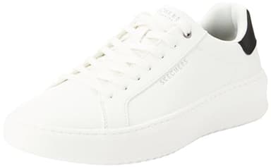 Skechers, Sneaker Suit Court Break Uomo, Bianco Duraleather, 41 EU