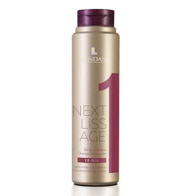 LENDAN - Shampoo senza solfati e senza parabeni - Next Liss Age - 300 ml - Fase 1 confezione Manutenzione - Shampoo Preparazione Processo di Lisciatura - con Keratina Idrolizzata