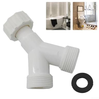 Doppio sdoppiatore di giunzione di ingresso, adattatore connettore a Y per lavastoviglie e lavatrice, funziona con tutte le macchine, adatto per acqua calda o fredda, dimensioni 81 mm