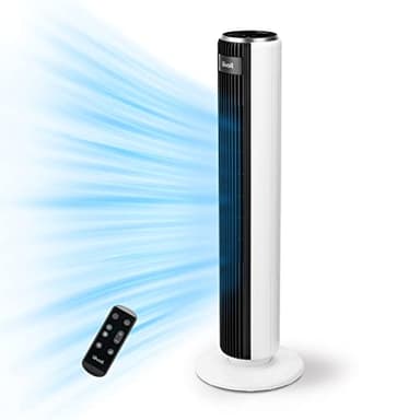 LEVOIT Ventilatore a Torre con Telecomando 92CM, Amazon Exclusive, Potente Ventola di Raffreddamento Silenziosa 28 dB, 3 Modalità, 5 Velocità, Oscillazione 90° Timer 12H, Display LED, 39W