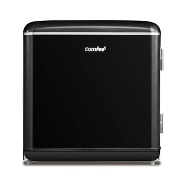 COMFEE' RCD50BL2EURT(E) Frigorifero piccolo 47Litri, Design retrò, Mini frigo tavolo mono porta, Termostato regolabile, Silenzioso, Adatto a casa, ufficio e hotel, Nero