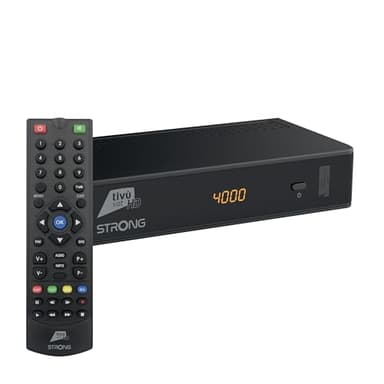STRONG - Decoder Satellitare SRT 7807TIVU - Tivùsat HD con Scheda Tivùsat Inclusa, Funzioni Smart e Abilitato per DAZN - Tanta TV in HD - Facile da Usare - Nero