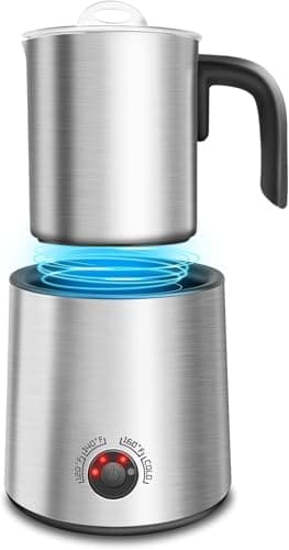 NWOUIIAY Montalatte Elettrico, Automatico Milk Frother 4 in 1 da 550W, 300 ml, Cappuccinatore Elettrico Macchina con Design Diviso, Controllo Temperatura, Adatto per Cappuccino Macchiato Caffè Latte