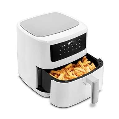 MEDION Friggitrice ad aria calda P10 XL (cestello XXL da 6,8 litri, 2.150 watt, due elementi riscaldanti in acciaio inox, 9 programmi automatici, pannello operativo touch, indicatore LED)